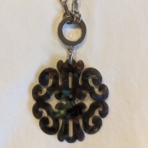 Fashion Accessory Snowflake Silver Chain Link Necklace - Picture 1 of 7